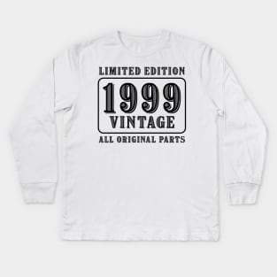 All original parts vintage 1999 limited edition birthday Kids Long Sleeve T-Shirt